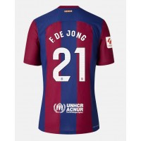 Moški Nogometni dresi Barcelona Frenkie de Jong #21 Domači 2023-24 Kratek Rokav